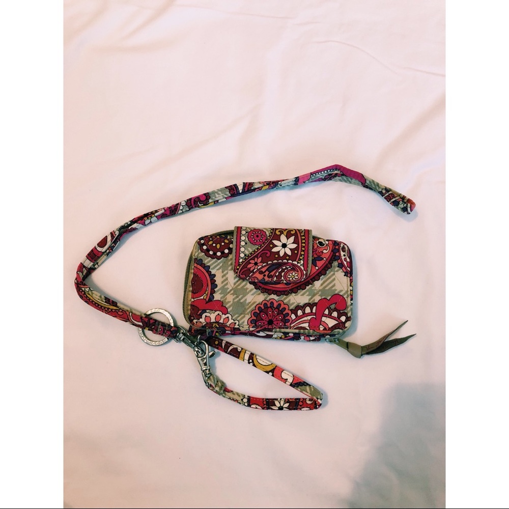 Vera Bradley wristlet with keychain